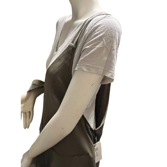 Green linen bib overalls by Clara sun woo - Picture 10 of 12